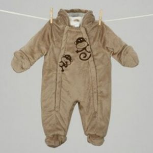 Carter's Newborn Boy's Monkey Printed Snow Pram